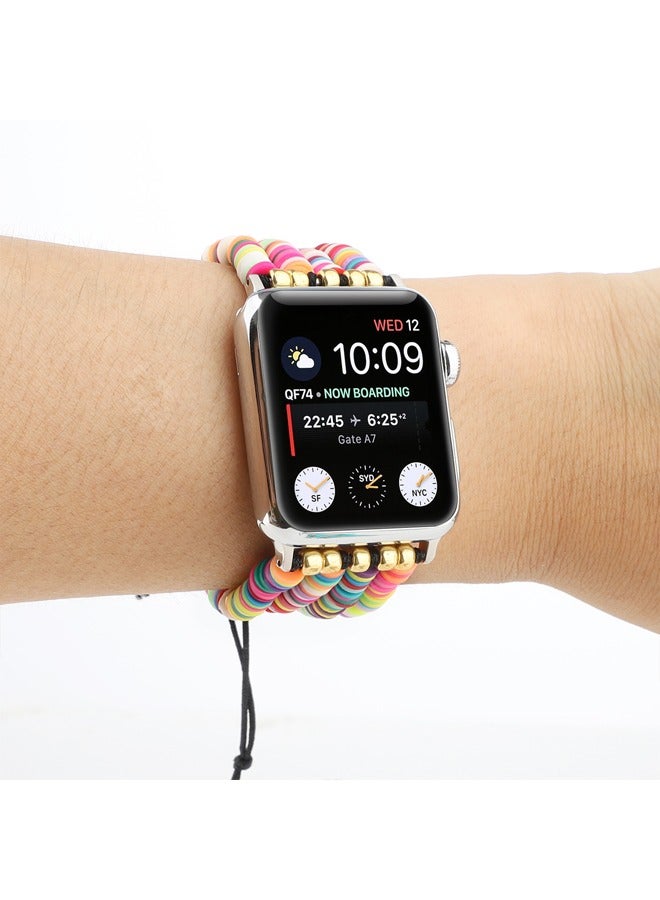 Soft Ceramic Bead String Replacement Watch Band 42MM/44MM For Apple Watch Series 7/6/5/4/3/2/1 - Image 3